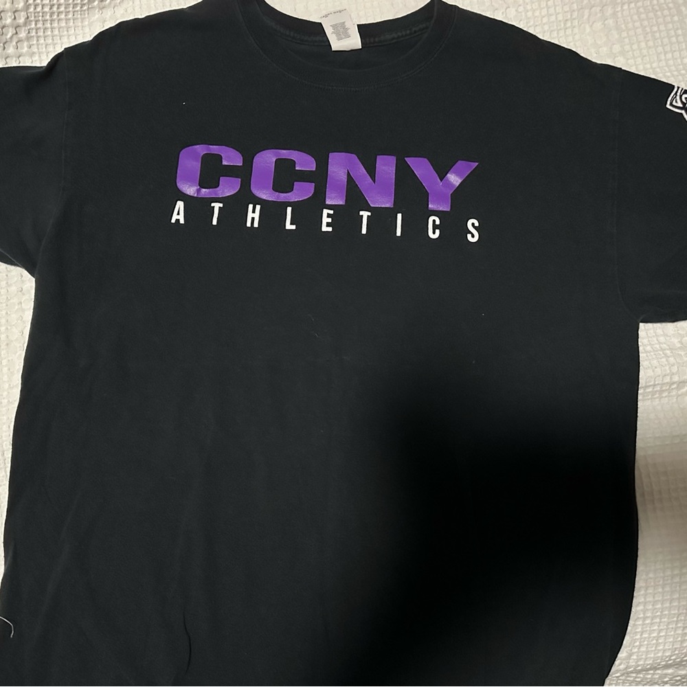 CCNY athletics baseball tee shirt size L